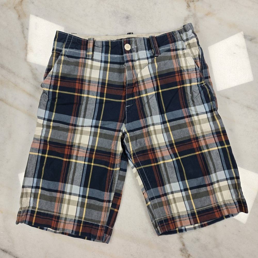 Old Navy Classic Plaid Canvas Shorts Madras Style Men's Size 30 Y2K Preppy